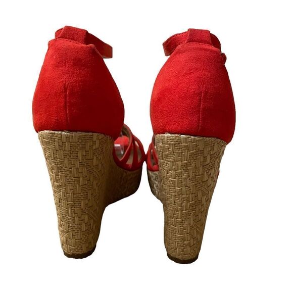 BP ~ Red Strappy Espadrilles ~ size 6 - Picture 4 of 15